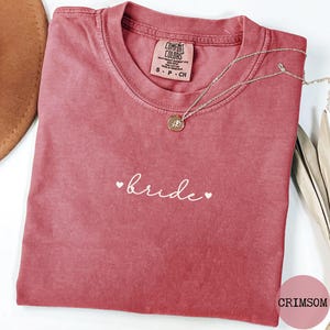 Comfort Colors® Bride Bridesmaid Shirt, Personalized Gift For Bride, Bachelorette Bride Bow Shirt, Bow Bridal Shower Gift, Future Mrs Tee