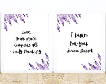 Bridgerton Quote Signs For Bridal Shower Or Birthday - INSTANT DOWNLOAD!