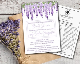 Editable Bridgerton Inspired Bridal Shower Invitation & Lady Whistledown Column - INSTANT DOWNLOAD! Editable On Canva!