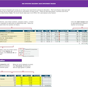 Oak Investor Coaching- Basic Investment Tracker