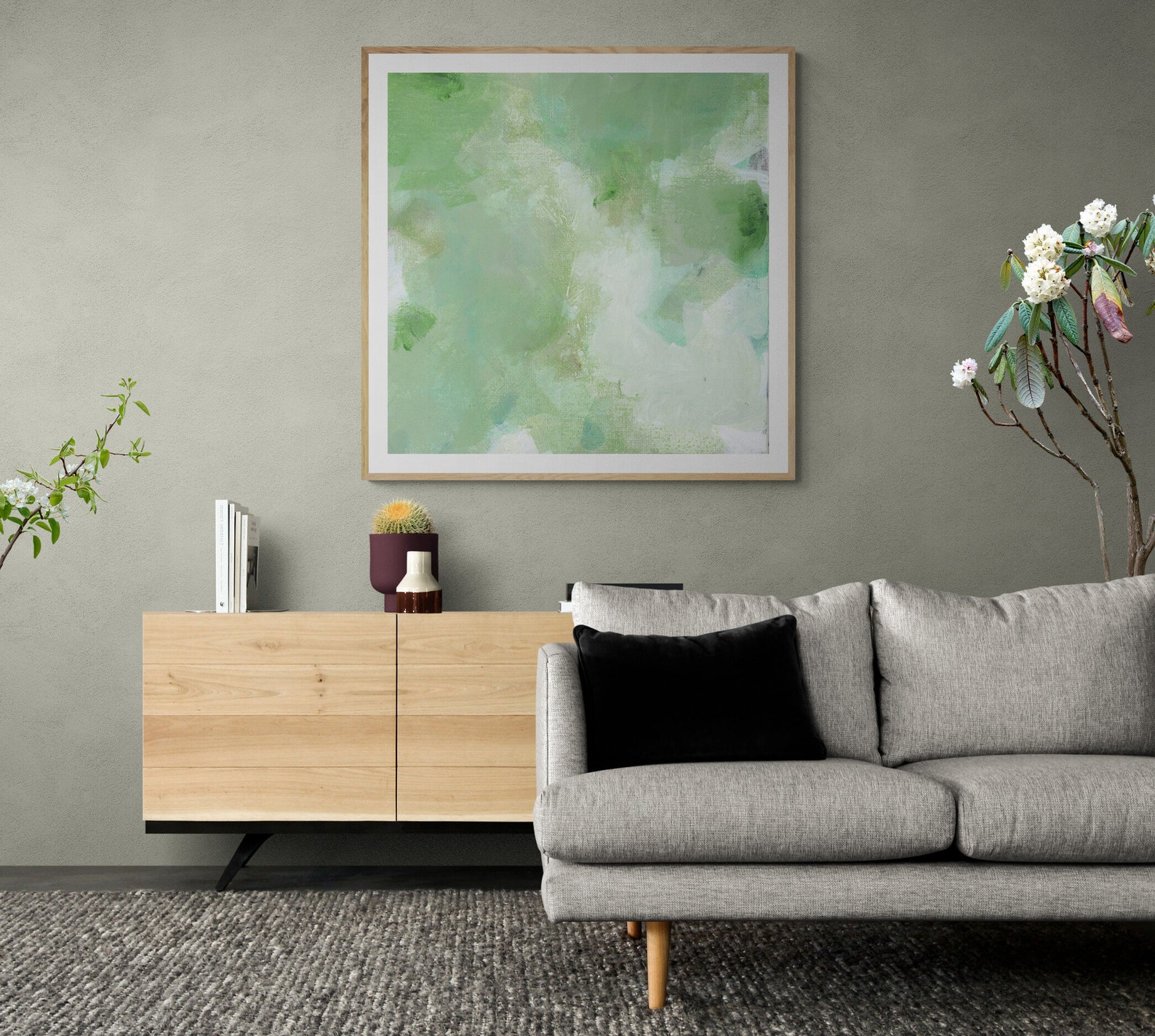Sage Green Wall Art Sage Green Decor Large Wall Art Etsy