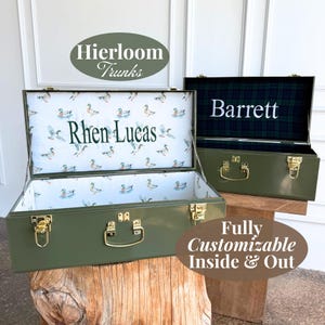 Baúl de recuerdos para bebé, gran almacenamiento, regalo, diseño de monograma, baúl personalizado, regalo para recién nacido, caja de recuerdo para revelar el género, solución de almacenamiento