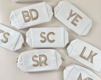 Custom Makeup Bag for Bridesmaid Gift Personalized Proposal Gift for Bridesmaid Monogram Gift for Her Personalized Monogram Gift Makeup Bag