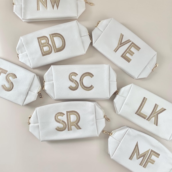 Custom Makeup Bag for Bridesmaid Gift Personalized Proposal Gift for Bridesmaid Monogram Gift for Her Personalized Monogram Gift Makeup Bag