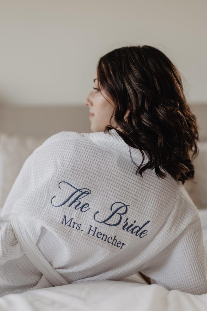 Custom Bride Robe for Wedding Day Get Ready Gift for New Bride New Last ...