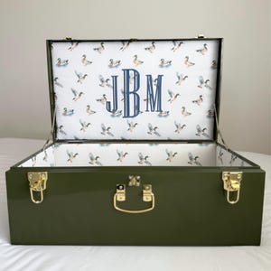 Newborn Keepsake Trunk Infant Memory Box for Baby Shower Gift for New Parent Baby Keepsake Storage Idea Custom Nursery Storage Decor for Boy image 2