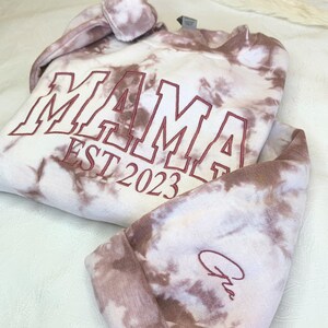 MAMA Rhinestone Tie-Dye Sweatshirt