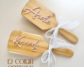 Personalized Brush for Bridesmaid Gift Idea for Bathroom Vanity Item for Beauty Tool Custom Hair Accessory Teen Girl Gift for Her