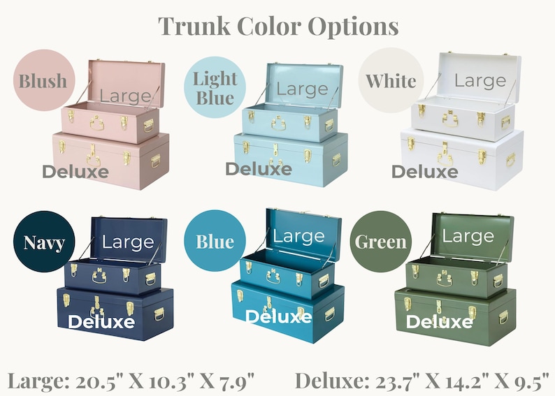 Newborn Keepsake Trunk Infant Memory Box for Baby Shower Gift for New Parent Baby Keepsake Storage Idea Custom Nursery Storage Decor for Boy image 6