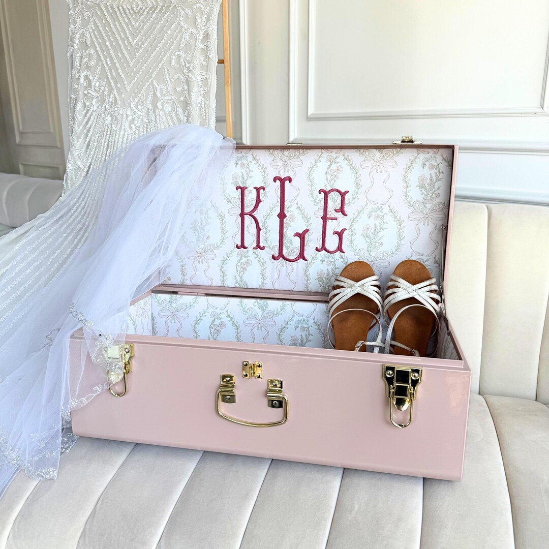 Wedding Keepsake Trunk for Bride Storage Chest Wedding Gift Bridesmaid ...