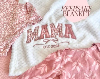 Baby Memory Blanket Infant Present from Mama Clothing Keepsake Memorial Gift for Newborn Sentimental Item Made Custom Keepsake Wrap Baby