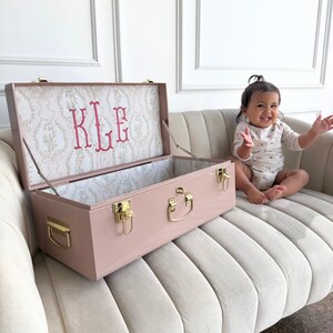 Personalized Baby Keepsake Trunk Large Storage Gift for Newborn Nursery ...