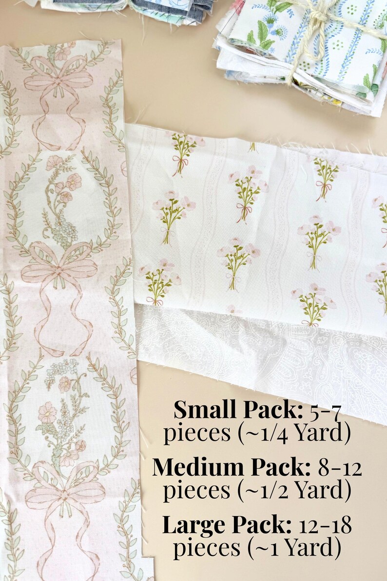 Mixed Pattern Bundle Cotton Fabric Collection Sewing Project Supply Multiple Size Options Quilting Material Set Traditional Style Elements Floral Print Mix Paisley Pattern Collection Craft Project Pieces Premium Quality Textile Bundle New