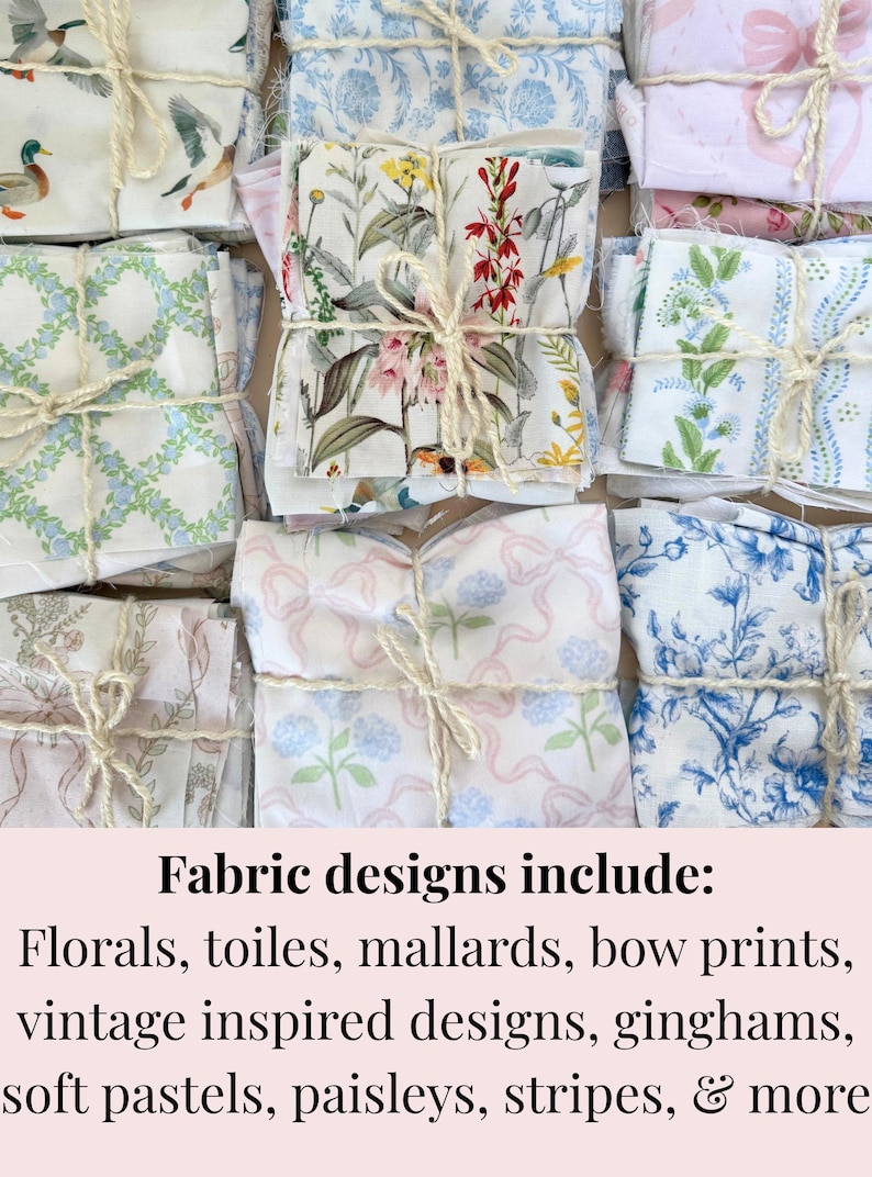 Premium Cotton Bundle Mixed Pattern Collection Sewing Supply Set Multiple Size Options Traditional Style Elements Quilting Material Selection Craft Project Pieces Floral Print Mix Gingham Pattern Bundle Quality Textile Collection New