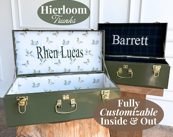 Baby Memory Chest Keepsake Large Storage Gift Monogram Design Custom Trunk Newborn Present Gender Reveal Keepsake Box Storage Solution Box