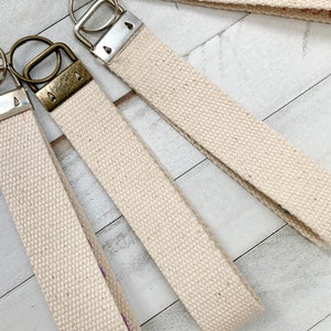 keychain blanks with heavy cotton webbing