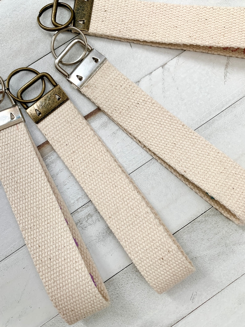 keychain blanks with heavy cotton webbing