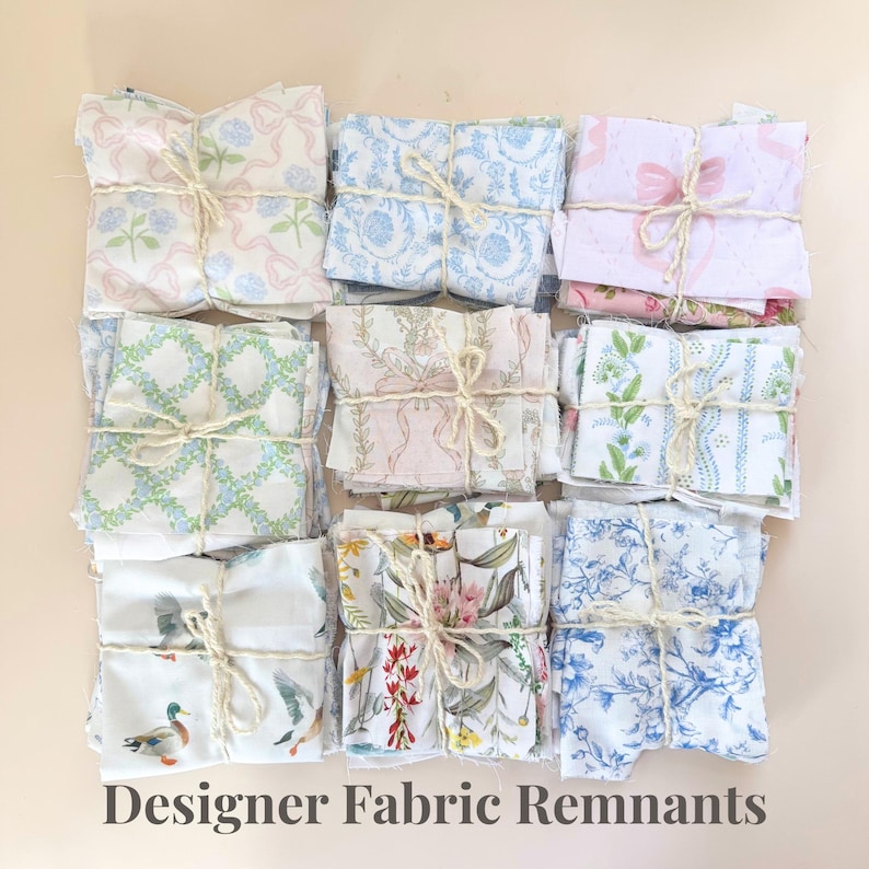 Cotton Fabric Remnant Sewing Supply Mixed Pattern Collection Vintage Style Textile Bundle Multiple Sizes Project Piece Selection Quilting Material Set Floral Paisley Print Gingham Pattern Mix Traditional Design Elements Craft Supply Bundle