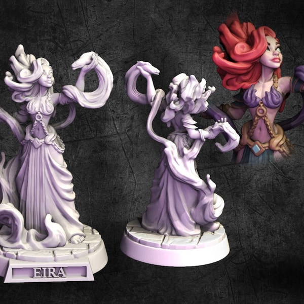 Eira  - The Little Mermaid inspired gaming miniature (Often called Ariel)