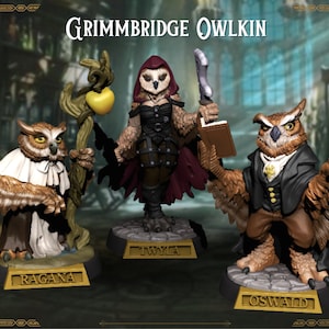Set of 3 Grimmbridge Owlkin