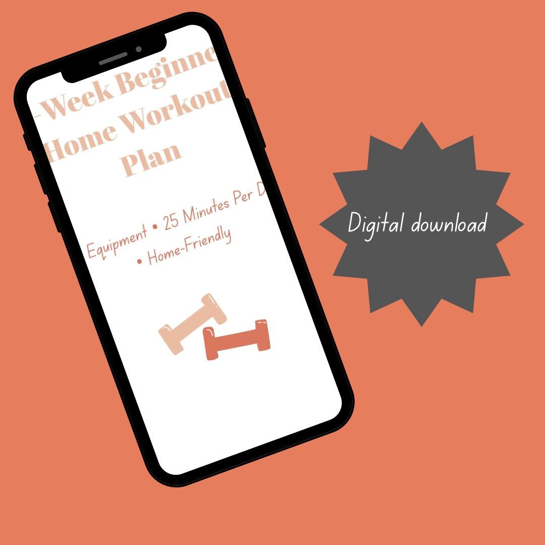 4 Week Home Workout Plan | Beginner Fitness Program | No Equipment ...