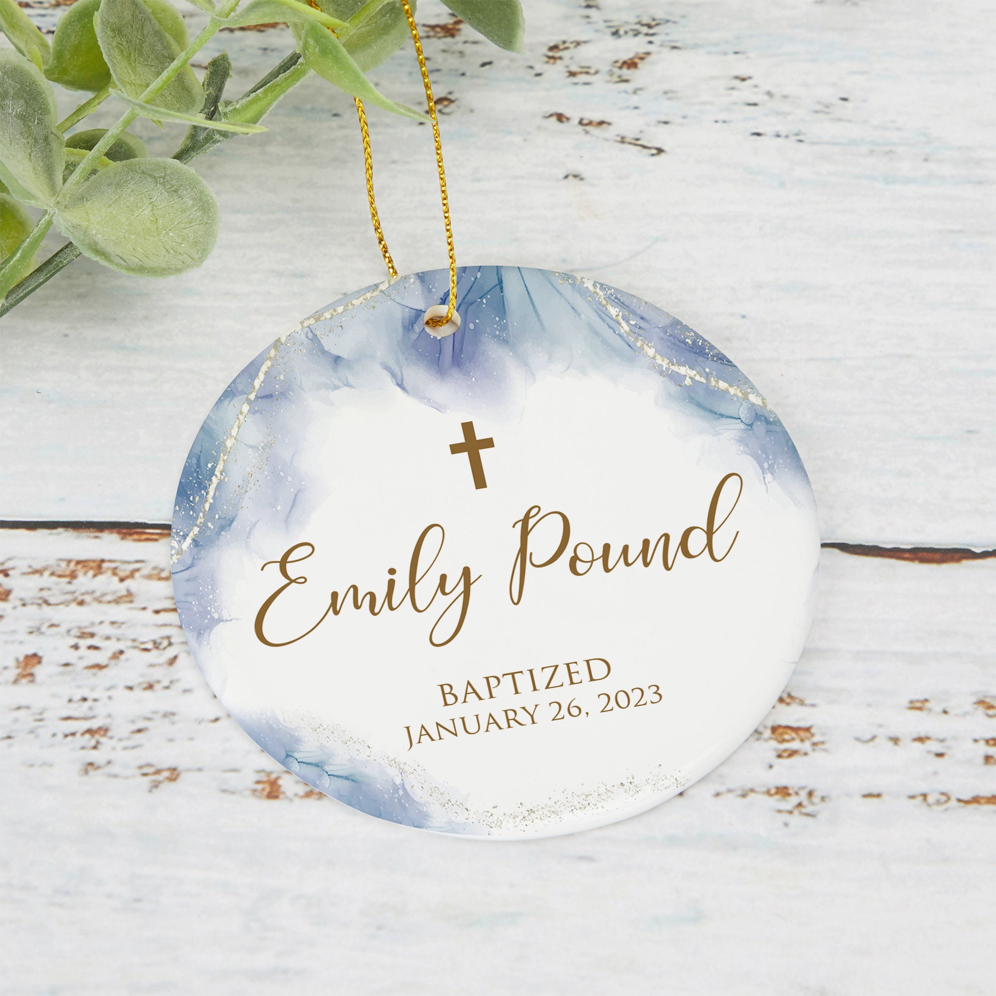 Personalized Baptism Christmas Ornamentbaptized - Etsy