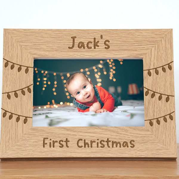 Personalised First Christmas Photo Frame, Baby's First Christmas, Toddler Photo Frame, 1st Christmas Gift and Baby Present