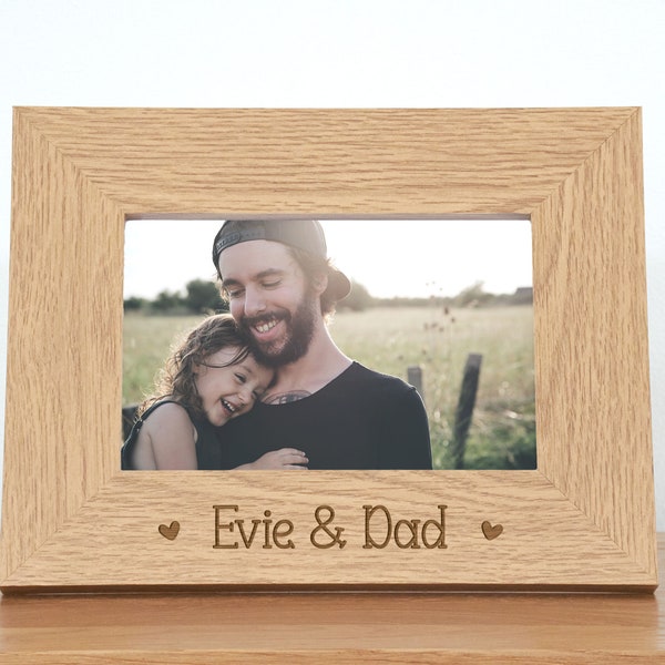 Dad Picture Frame, Father's Day Gift, Personalised Photo Frame with Name, Dad Gift, Dad Birthday, Gift from Son or Daughter, New Dad