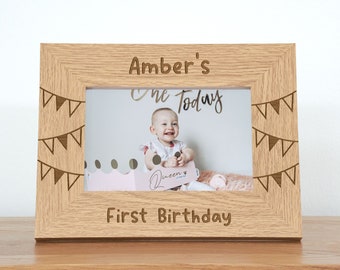 Personalised First Birthday Photo Frame, Baby Photo Frame for 1st Birthday, Toddler Photo Frame, 1st Birthday Gift and Baby Present