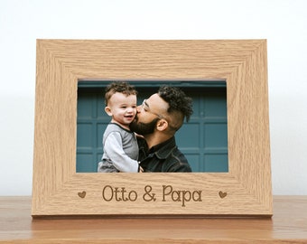 Papa Picture Frame, Father's Day Gift, Personalised Photo Frame with Name, Dad Gift, Dad Birthday, Gift from Son or Daughter, New Dad