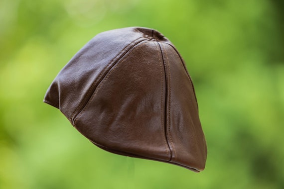 Mens Brown Leather Kangol Hat - Etsy