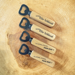Personalized wooden bottle opener, gift, gift idea, dad, grandpa