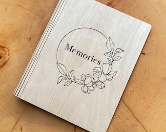 Ring binder Memories made of wood DIN A4 and A5 photo album made of wood loose-leaf folder folder wooden folder