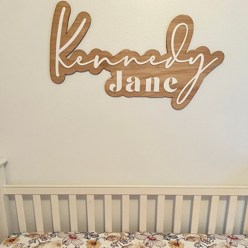Double Layered Nursery Name Signs - Etsy