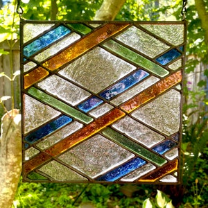Bold Plaid Suncatcher Panel
