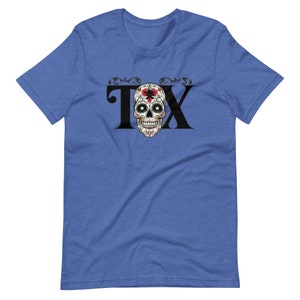 Texas Sugar Skull Southern-tema herr-t-shirt