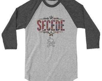 Camiseta feminina de beisebol Secede Texas