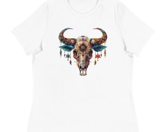 T-shirt décontracté femme Majestic Texas Bull