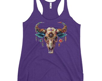 Débardeur Majestic Texas Bull pour femme avec dos nageur
