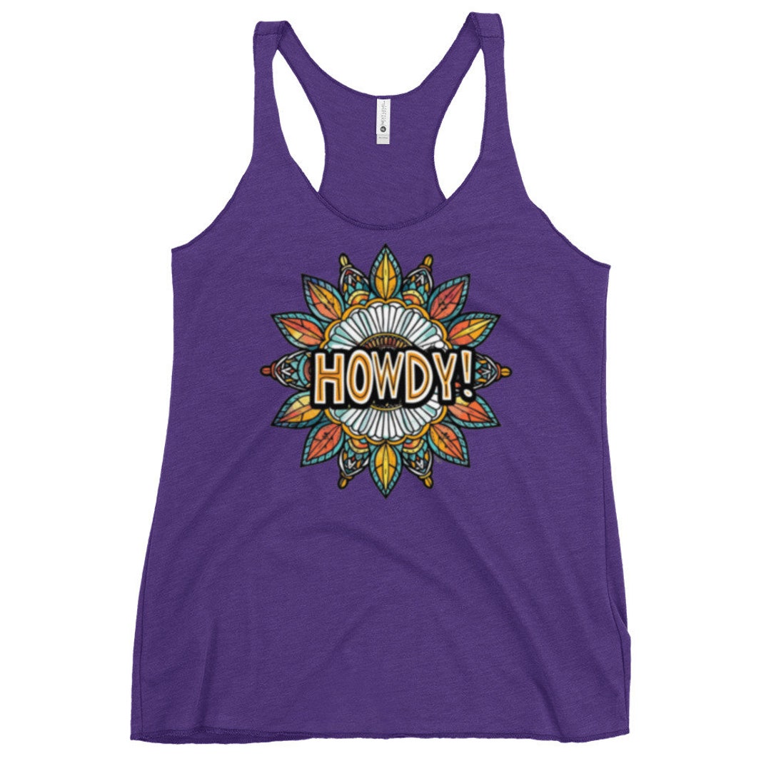 Howdy Texas Style Southern Themed Women's Racerback Tank - Etsy
