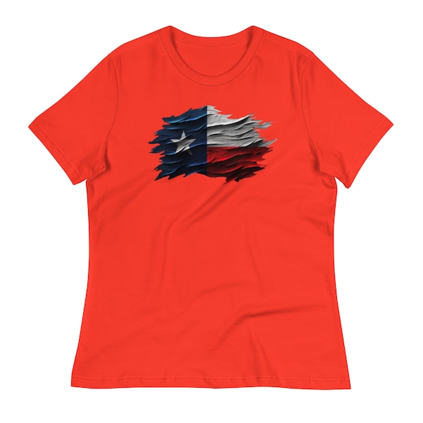 Abstraktes 3D Texas Flagge Frauen Texas T-Shirt