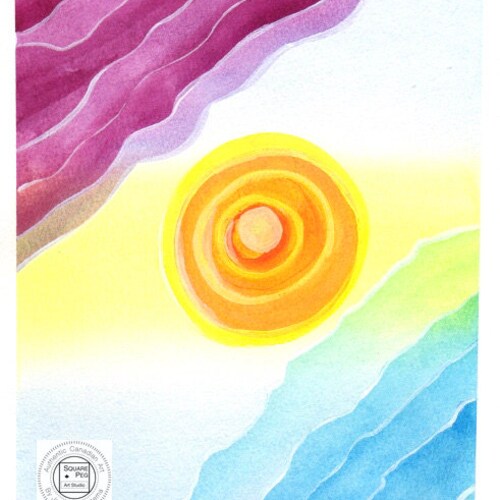 GRADIENT SUN - Open 2024 Edition Fine Art, Giclée, Watercolour Print