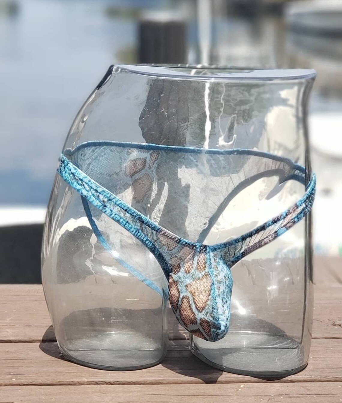 Men's Micro Swimwear Men's Bikini aqua Snake Etsy