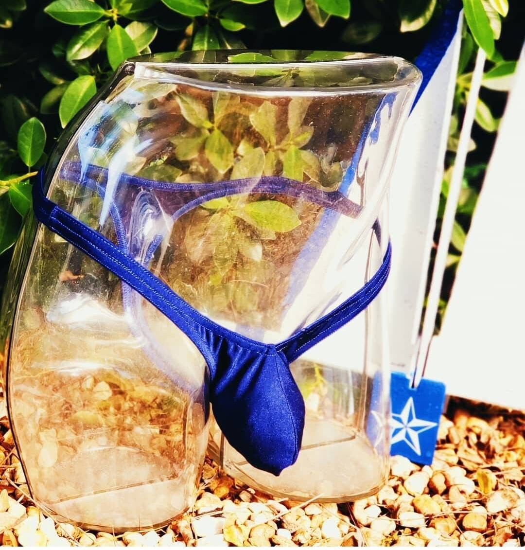 Men's Micro Swimwear Men's Thong navy Etsy