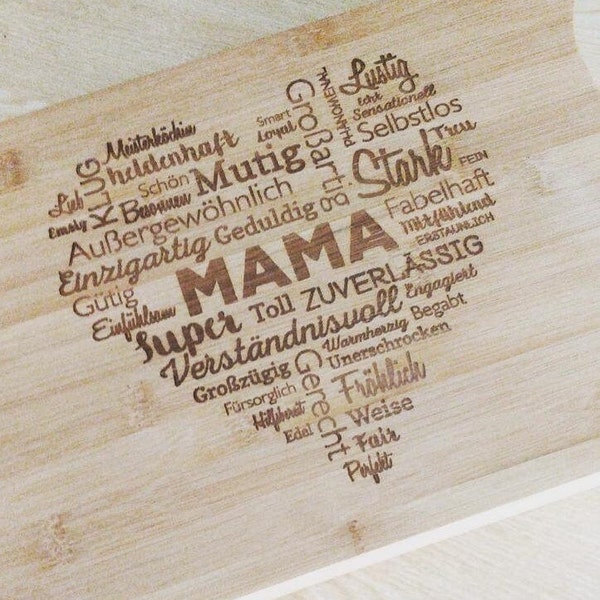 Wortherz Muttertag Mama Geschenk SVG,DXF,JPG