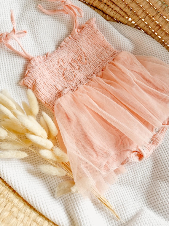 smocked first birthday dress Girl's Birthday Girl Smocked Bubble in Pink size 12M main image 1