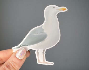 Waterproof seagull vinyl sticker.