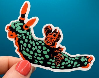 Sea slug nudibranch vinyl sticker