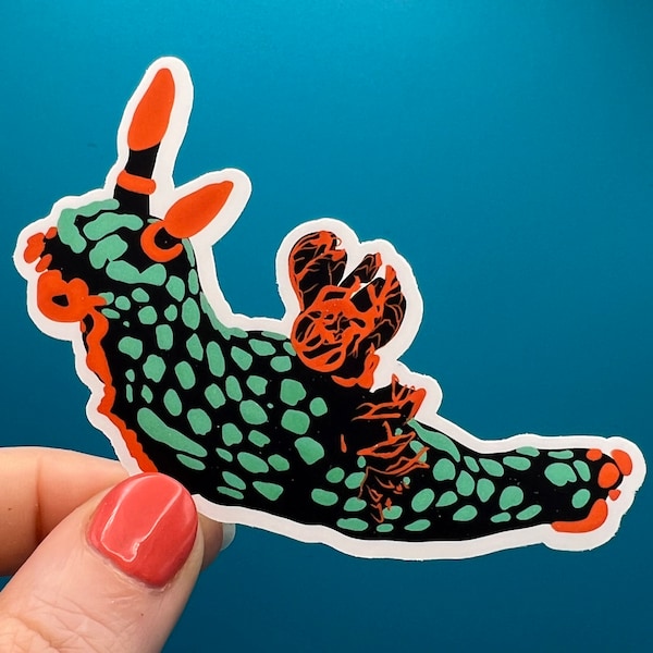 Sea slug nudibranch vinyl sticker
