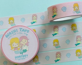 Chibi Mermaid Friends Washi Tape - Mermaid Mode